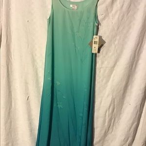 Silk midi dress.